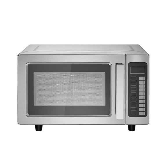 Countertop Microwave Oven, 0.9 Cu Ft, 1000W Stainless Steel - Digital Touchscreen, 10 Presets, 5 Power Levels, Multi-Lock for Commercial & Home Use