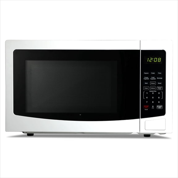 Countertop Microwave Oven 1.1 Cu. Ft. – 1000 Watts Power, Auto Cook Settings, Defrost, Easy Clean and Child Safety Lock - White