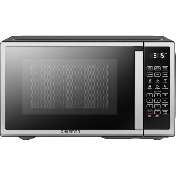Countertop Microwave Oven 1.1 Cu. Ft. Digital Stainless Steel 1000 Watts with 6 Auto Menus, 10 Power Levels, Eco Mode, Memory, Mute Function, Child Safety Lock, Easy Clean