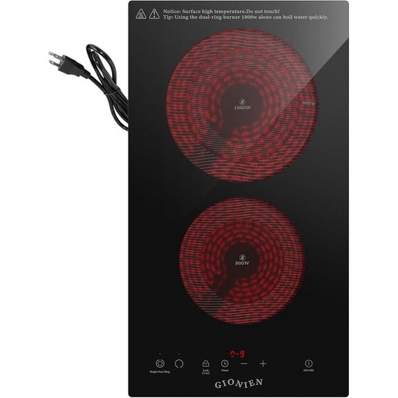 Countertop Microwave Oven 1.1 Cu. Ft. Digital Stainless Steel Microwave 1000 Watts with 6 Auto Menus, 10 Power Levels, Eco Mode, Memory, Mute Function, Child Safety Lock, Easy Clean