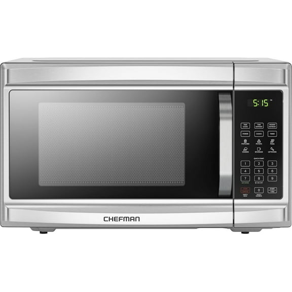 Countertop Microwave Oven 1.3 Cu. Ft. Digital Stainless Steel 1000 Watts with 6 Auto Menus 10 Power Levels Eco Mode Memory Mute Function Child Safety Lock Easy Clean Microwave Ovens