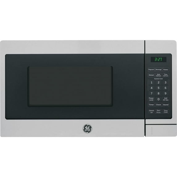 Countertop Microwave Oven, Compact 0.7 Cubic Ft., 700-watt Capacity, 6 Auto Cooking Settings, Child-Lock Technology, Kitchen Essentials for the Countertop, Dorm Room or Apartment, Stainless Steel
