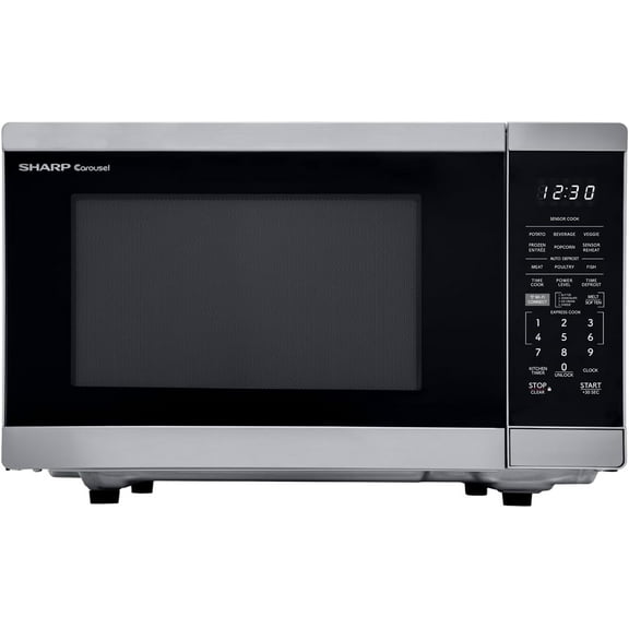 Countertop Microwave Oven Compatible with Alexa Orville Redenbacher's Certified Removable 12.4" Carousel Turntable, 1000 Watt, 1.1 Cubic Feet, Stainless Steel