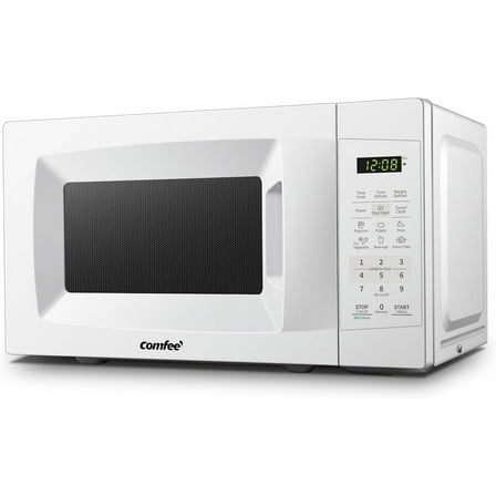 Countertop Microwave Oven with Convenient One-touch Buttons, 0.7 Cubic Feet, White