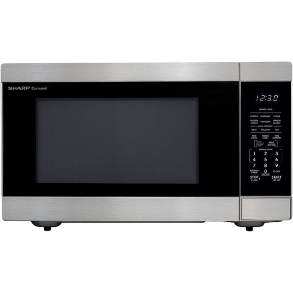 Countertop Microwave Oven with Removable 16.5" Carousel Turntable, 1200 Watt, 2.2 Cubic Feet, Stainless Steel