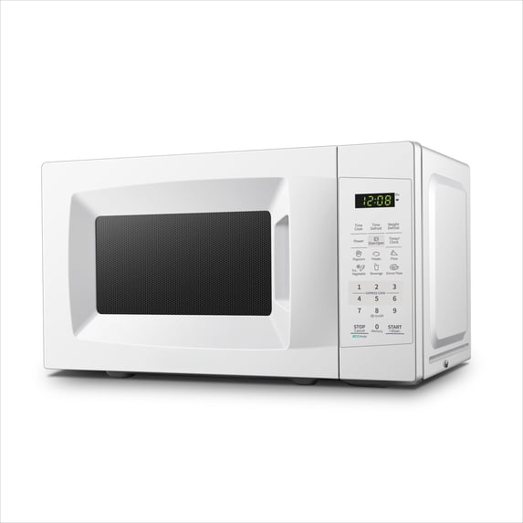 Countertop Microwave Oven with Sound On/Off, Mode and Easy One-Touch Buttons, 0.7 Cu Ft/700W, White