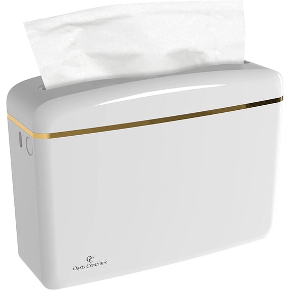 Countertop Multifold Hand Paper Towel Dispenser by , Single Sheet Dispensing – Glossy White