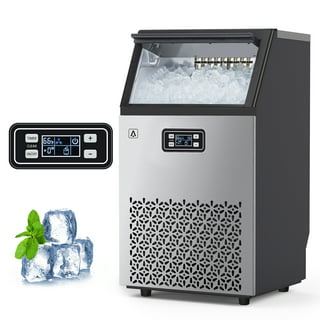  Countertop Ice Maker Portable Nugget Ice Machine Chewable  Compact Mini Ice Chip Maker Nugget Machine Produce 26lbs per Day Bullet Ice  Cube, Silver SMETA : Appliances