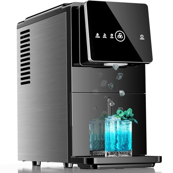 Havato Countertop Nugget Ice Maker, 33LBS/24H, Soft Chewable Ice Machine with 1.8L Removable Water Tank, One-Touch Automatic Ice Dispensing, Self-Cleaning, Black