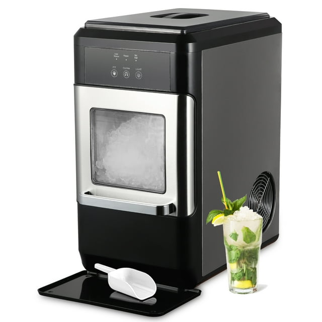 Countertop Nugget Ice Maker Making Pebble Ice 44lbs/Day,Portable Ice