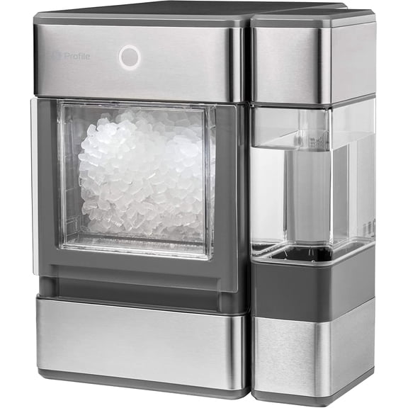 Countertop Nugget Ice Maker with Side Tank | Portable Ice Machine with Bluetooth Connectivity | Smart Home Kitchen Essentials | Stainless Steel Finish | Up to 24 lbs. of Ice Per Day