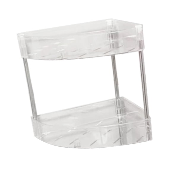 Countertop Organizer Corner Storage Shelf Vanity Tray PP Material for Dorm Bathroom Kitchen Spaces