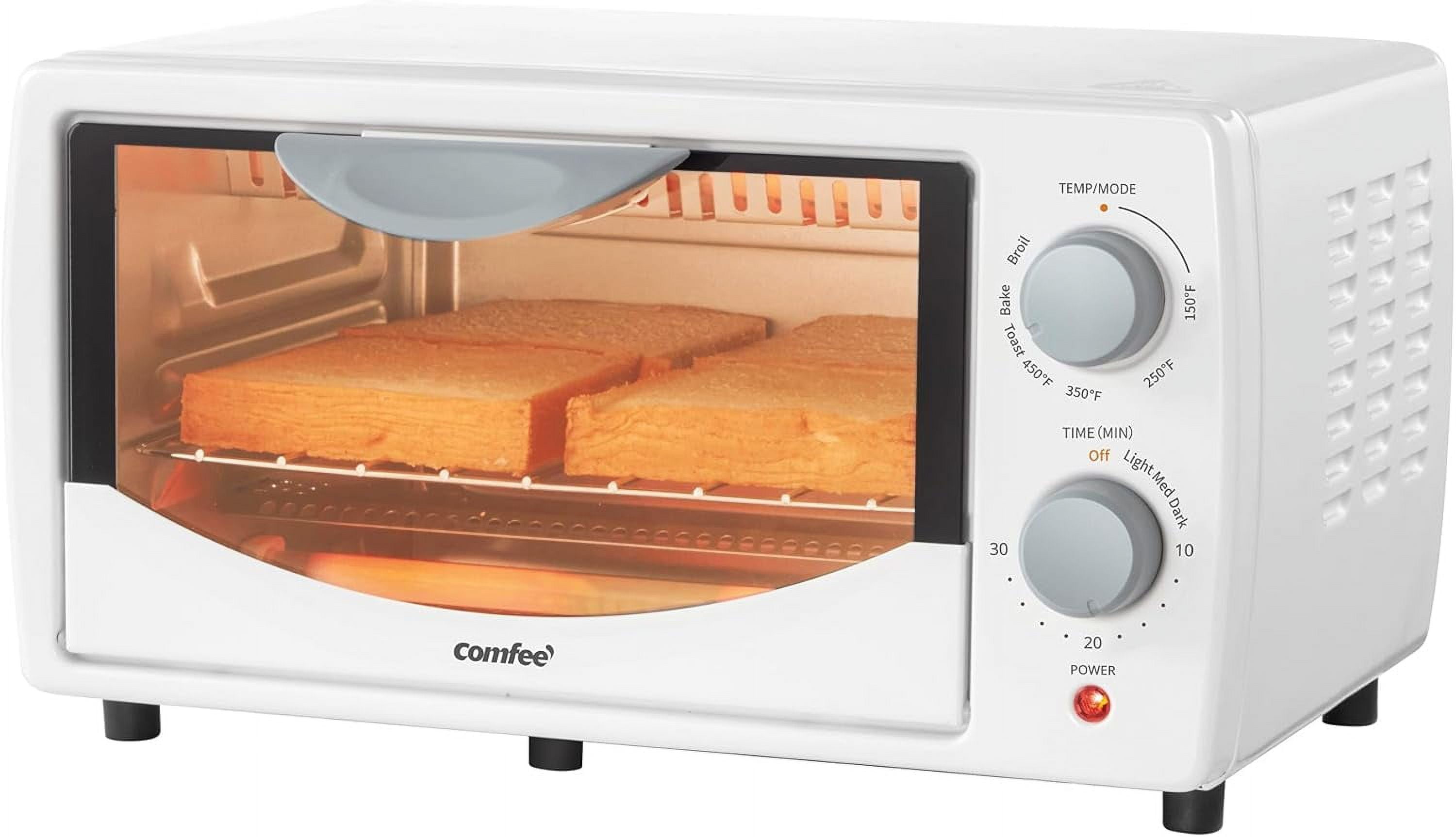 Toaster Ovens Countertop Comfee 4 Slice Small Toaster Oven Countertop Retro  Compact Design Multi Function With 30 Minute Timer Bake Broil Toast 1000  Watts 2 Rack Capacity Black Cfo Bb 101 Toaster Oven Small, image size:3000x1726