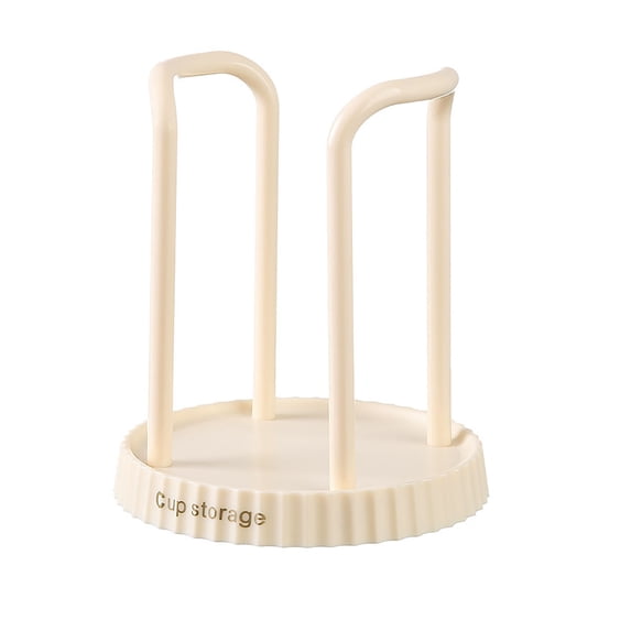 Countertop Paper Cup Dispenser Organizer - Holds 5oz Bathroom and Coffee Cups with Mouthwash Rinsing Function - Beige