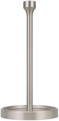Countertop Paper Towel Holder - Modern Bell End Minimalist Design - Color Brushed Nickel