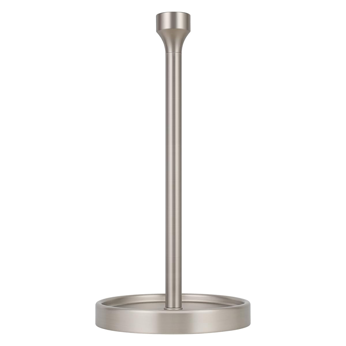 Countertop Paper Towel Holder - Modern Bell End Minimalist Design Color Brushed Nickel