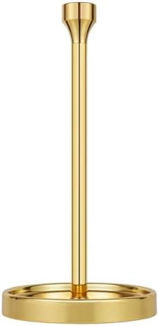 Countertop Paper Towel Holder - Modern Bell End Minimalist Design - Color Gold Polished