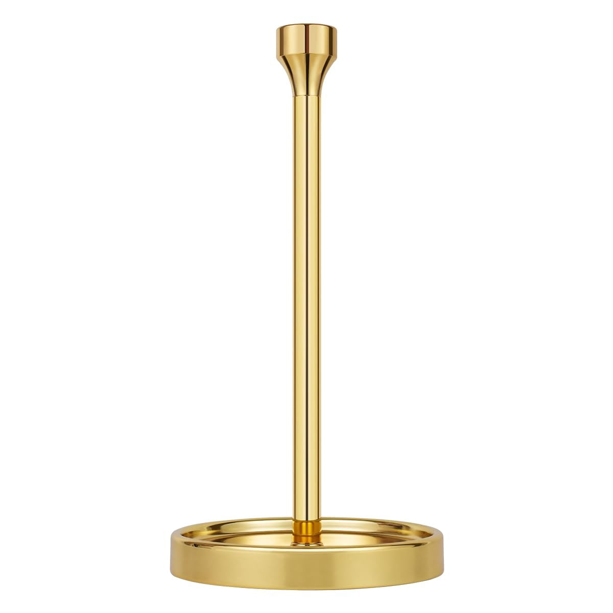 Countertop Paper Towel Holder - Modern Bell End Minimalist Design Color Polished