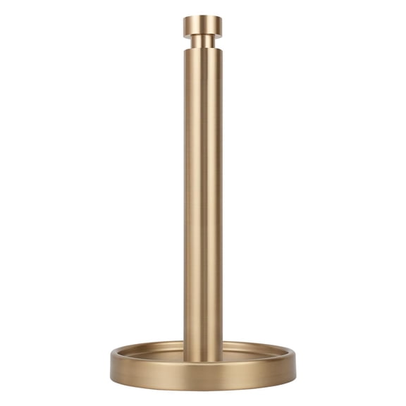 Countertop Paper Towel Stand - Steady and Easy Tear - Fits All Paper Towel Rolls - Warm Gold