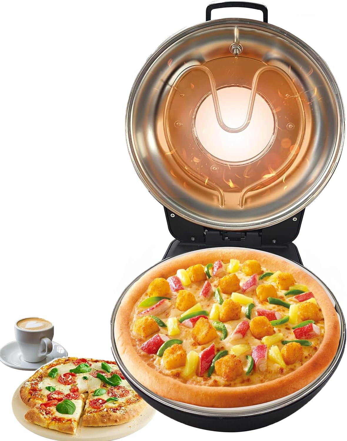 Countertop Pizza Maker 13 Inch Pizza Oven Indoor Portable Comes Pizza