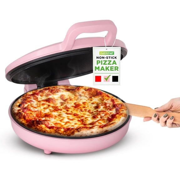 Countertop Pizza Maker - Non-Stick Electric Pizza Oven with Cool Touch Handle