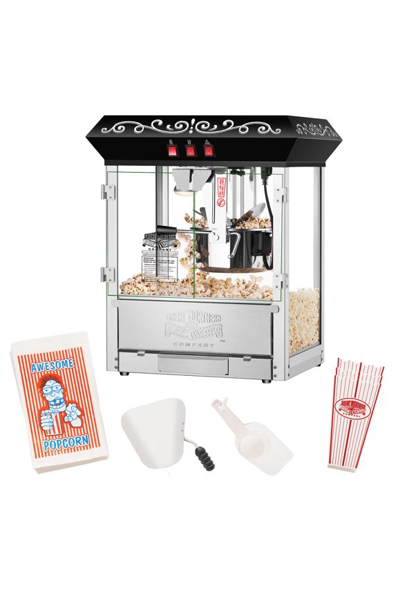 Great Northern 10 oz Perfect Popper Countertop Style Popcorn Machine Black