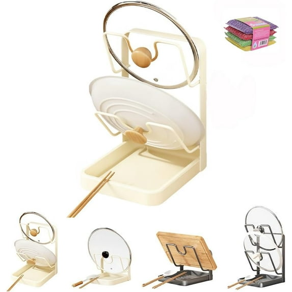 Countertop Pot Lid Organizer, Stable Pot Lid Organizer Rack While ...