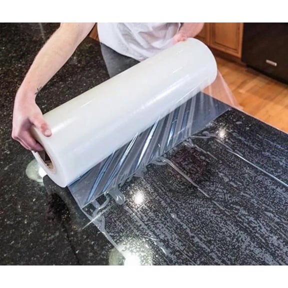 Countertop Protection Film w Free Knife. Clear Self Adhesive Surface Protection for Laminate, Granite Marble Quartz Stone Coat Countertops, Floors & Hard Surfaces (36" X 200')$$Tools & Hardware Other