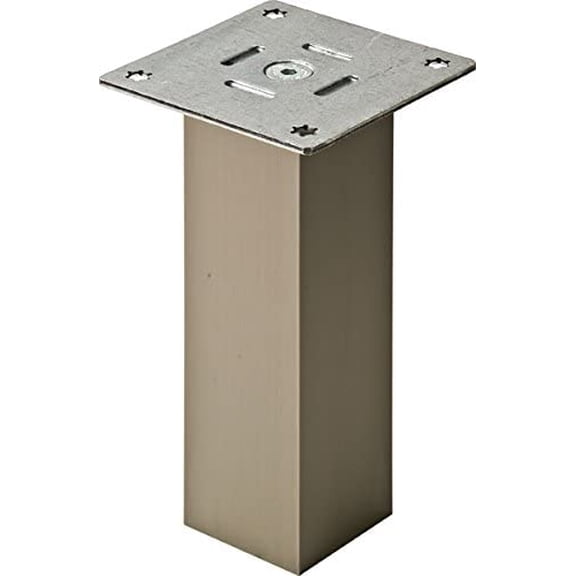 Countertop Support, square, straight, 50 x 50 x 190mm, stainless steel effect