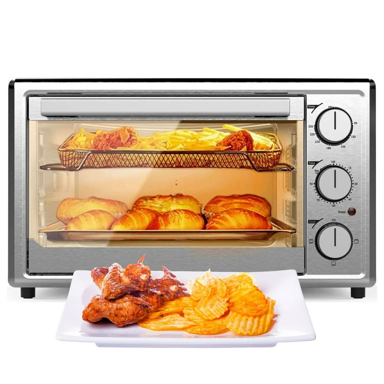 Air Fryer Toaster Oven 15.5 Quart，Aonbor Stainless Steel Convection Oven  with One-Touch Control, 10-In-1 Countertop Combo, Dehydrator, Toast, Pizza