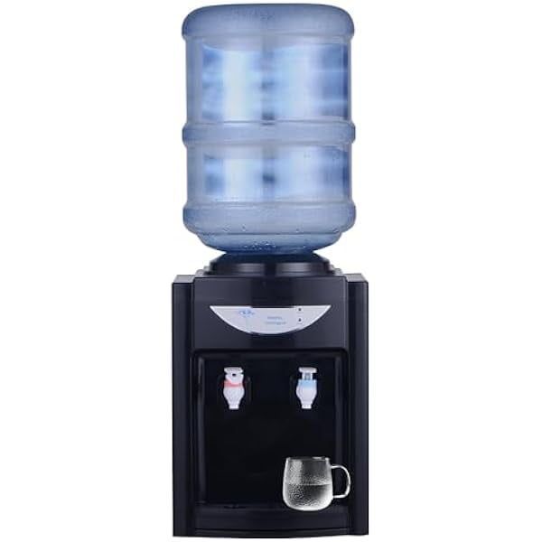 Countertop Water Cooler Dispenser， Hot & Cold Top Loading Water