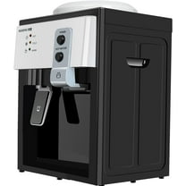 Countertop Water Dispenser for 1-5 Gallon Bottle,110V Top Loading Countertop Water Cooler Dispenser Efficient Cooling&Heating, Practiacal Freestanding Water Dispenser for Home,Office (European White)