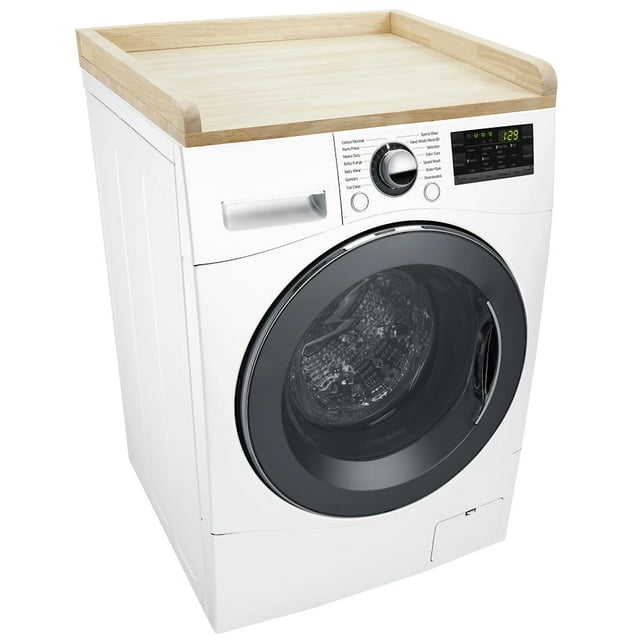 Countertop for Washer Dryer Butcher Block with Edge Rails 22" Depth