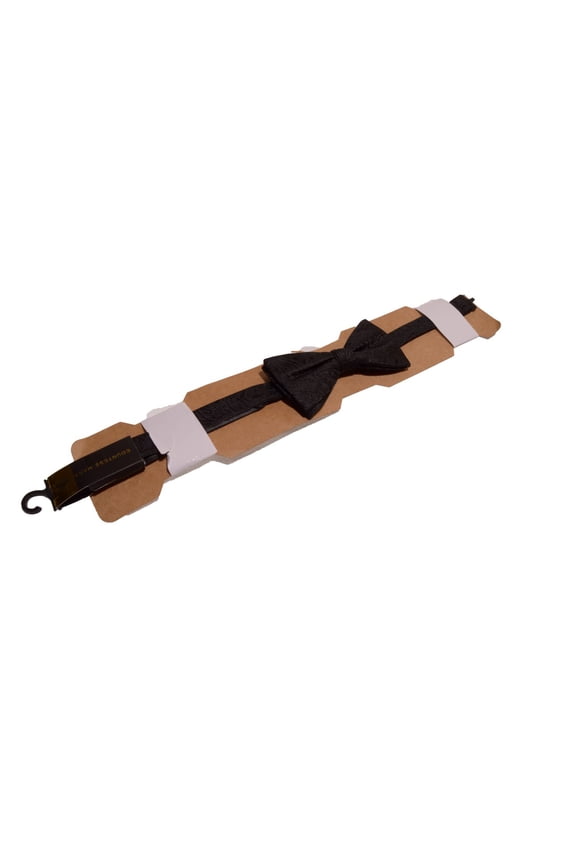 Men's Black Variegated Pre-Tied Bow Tie