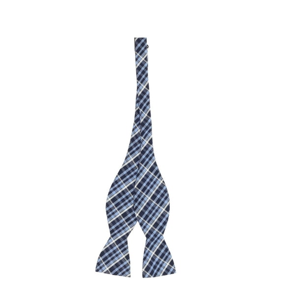 Countess Mara Men's Sea Brushed Plaid Bow Tie