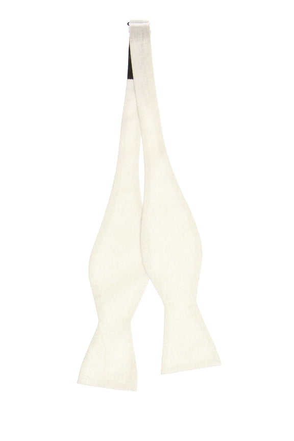 Men's White Abstract Bow Tie