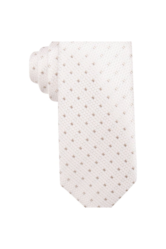 Mens Amber Self-tied Necktie, Off-White, One Size
