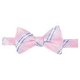 thumbnail image 1 of Countess Mara Mens Brewster Plaid Self-tied Bow Tie, Pink, One Size, 1 of 1