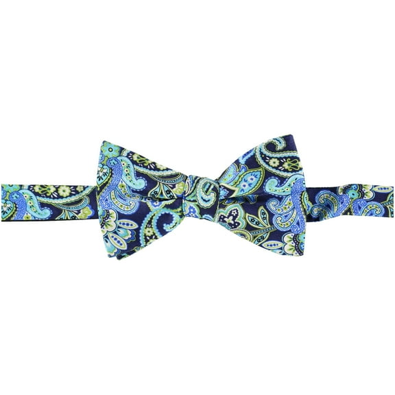 Countess Mara Mens Colorful Paisley Pre-tied Bow Tie, Blue, One Size