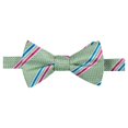 thumbnail image 1 of Countess Mara Mens Decker Stripe Pre-tied Bow Tie, Green, One Size, 1 of 1