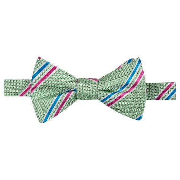 Countess Mara Mens Decker Stripe Pre-tied Bow Tie, Green, One Size