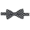 thumbnail image 1 of Countess Mara Mens Embroidered Self-tied Bow Tie, Black, One Size, 1 of 1