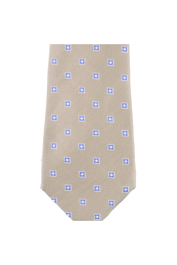 Mens Flower Self-tied Necktie, Beige, One Size