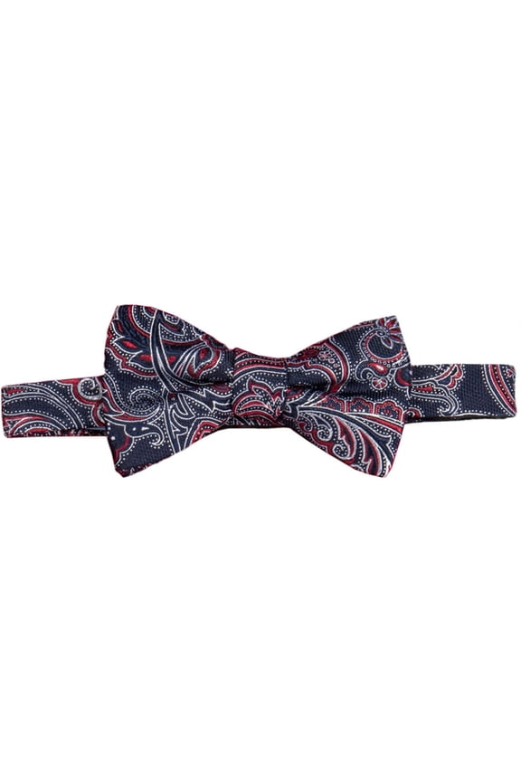 Mens Paisley Self-tied Bow Tie, Blue, One Size