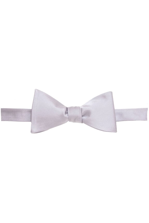 Mens Satin Self-tied Bow Tie, Metallic, One Size