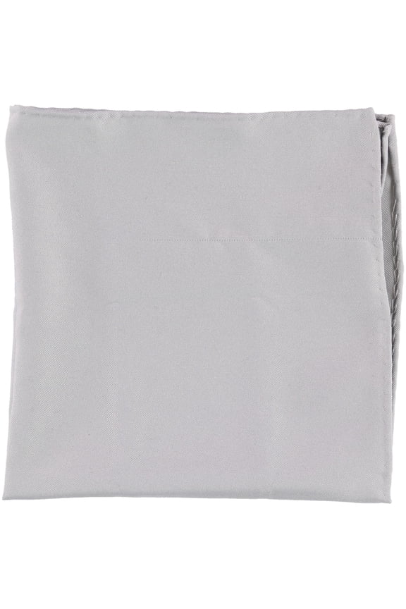 Mens Solid Smooth Pocket Square, Grey, OS