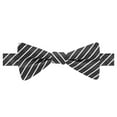 thumbnail image 1 of Countess Mara Mens Stripe Self-tied Bow Tie, Black, One Size, 1 of 1