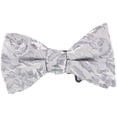 thumbnail image 1 of Countess Mara Mens Vine Self-tied Bow Tie, Grey, One Size, 1 of 1