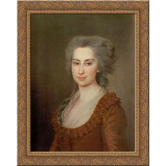 Countess Praskovia Vorontsova 24x20 Gold Ornate Wood Framed Canvas Art by Dmitry Levitzky