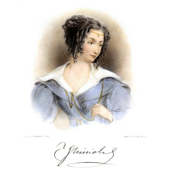 Countess Teresa Guiccioli N(1800-1873). Italian Noblewoman And Mistress Of George Gordon Byron Lord Byron. Stipple